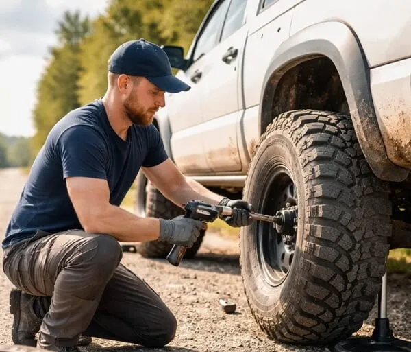 dubai desert off road 4x4 mobile tire repair service